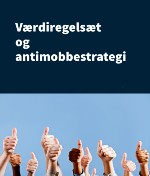 Billede af forsiden af pjecen Værdiregelsæt og antimobbestrategi